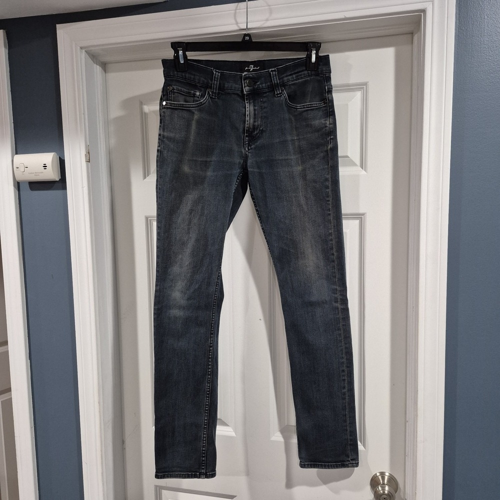 7 For All Mankind Jeans Mens 29x31‎ Blue Rinse Ronnie Luxe Performance Stretch